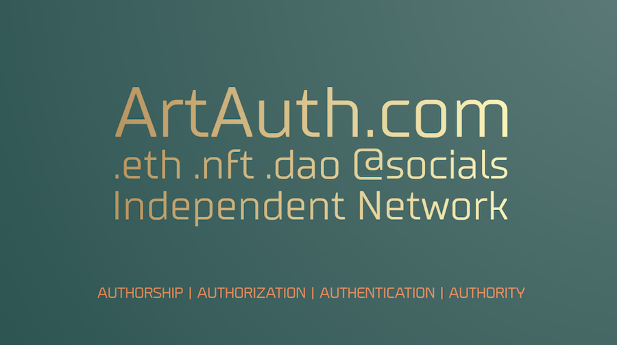 ArtAuth.com .eth .dao .nft @socials - Multipurpose independent Network - BUNDLE Domainsale