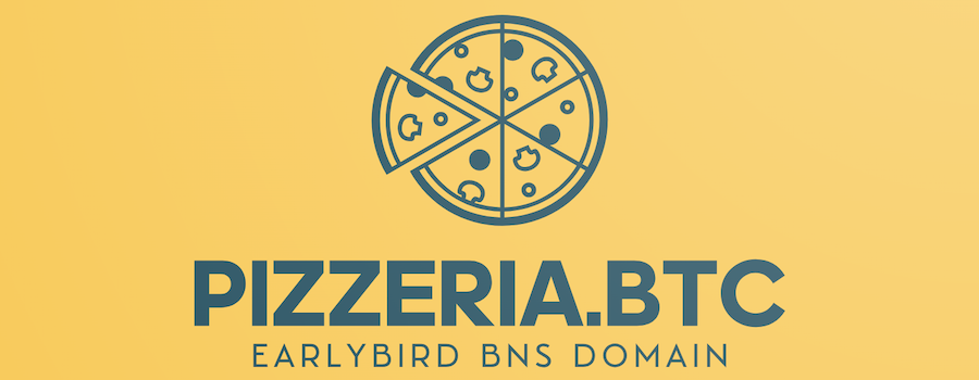 Pizzeria.btc - Earlybird BNS Domainsale with legendary bitcoin narrative